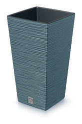 Prosperplast Furu Square Planter 39.5x39.5x75.5cm - Scandinavian Blue